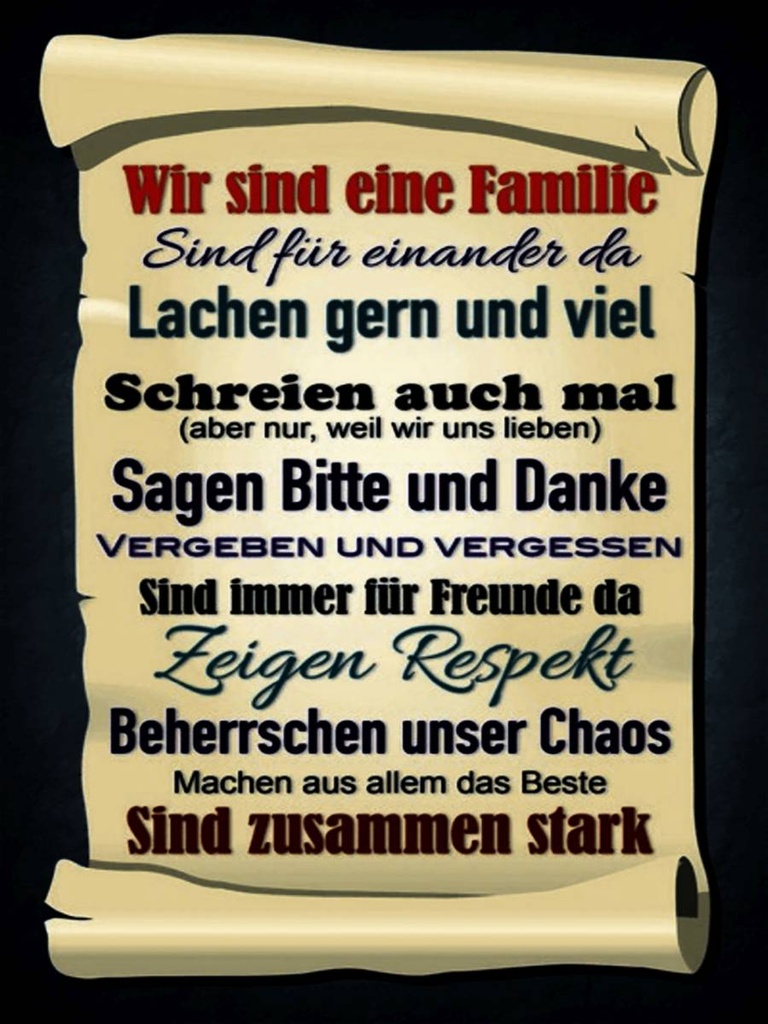 Holzschild 40x30 cm wir sind eine Familie zusammen