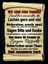 Holzschild 40x30 cm wir sind eine Familie zusammen