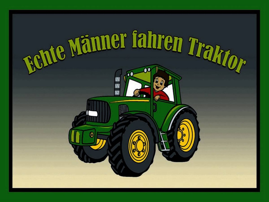 Holzschild 30x40 cm echte Männer fahren Traktor