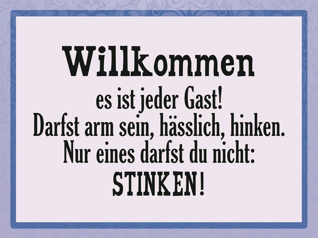 Holzschild 30x40 cm Willkommen es ist jeder Gast