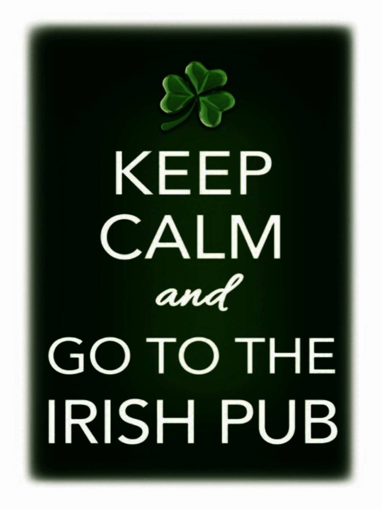Holzschild 40x30 cm Keep calm and go to Irish Pub
