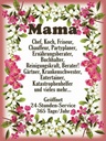 Holzschild 40x30 cm Mama Chef Koch Friseur Blumen