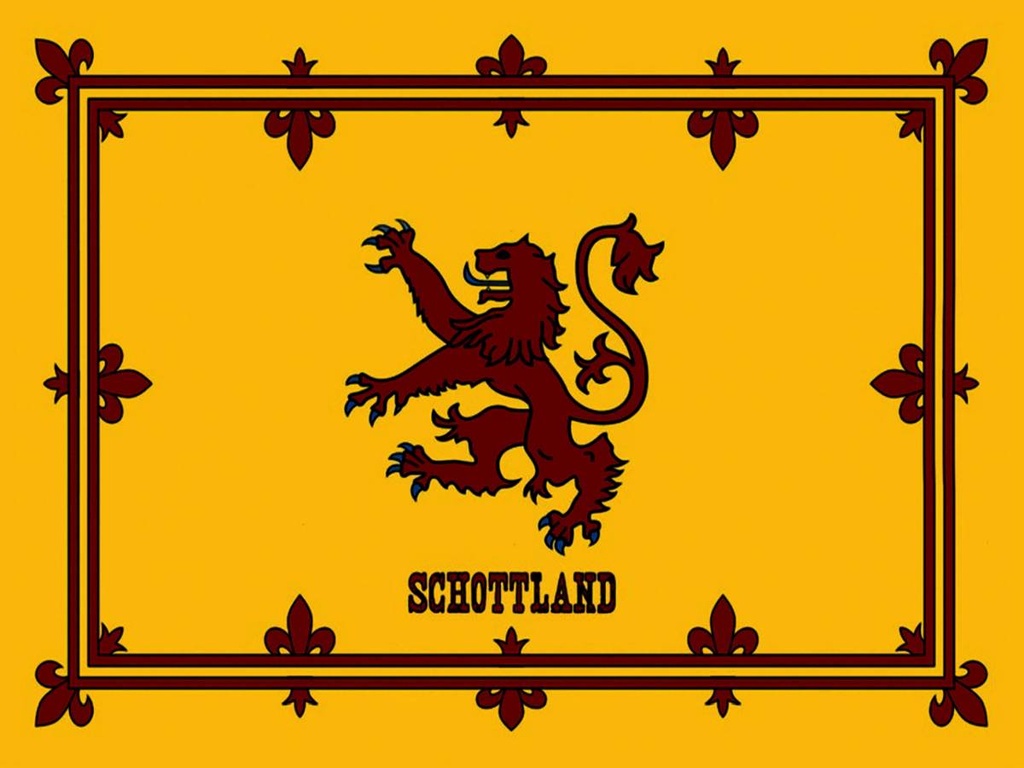 Holzschild 30x40 cm Flagge Schottland Königswappen