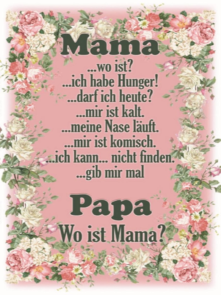 Holzschild 40x30 cm Mama ich habe Hunger ist kalt