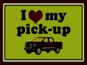 Holzschild 30x40 cm Auto i love my pick-up Geländerwagen