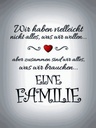 Holzschild 40x30 cm Zusammen wir alles eine Familie