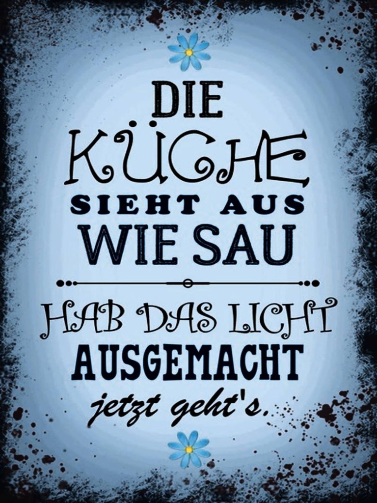 [LA-1791515-H] Holzschild 40x30 cm Küche sieht aus wie Sau hab das