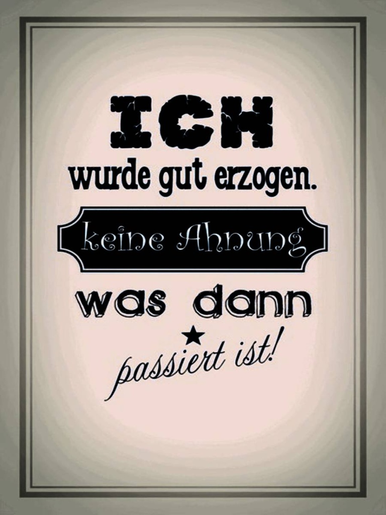 Holzschild 40x30 cm ich gut erzogen dann passiert