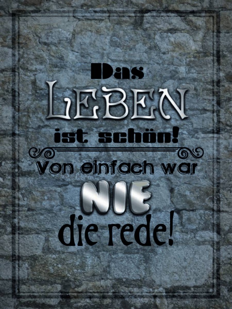 Holzschild 40x30 cm Leben schön einfach war nie Rede