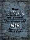 Holzschild 40x30 cm Leben schön einfach war nie Rede