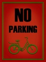 Holzschild 40x30 cm Parken Fahrrad no parking