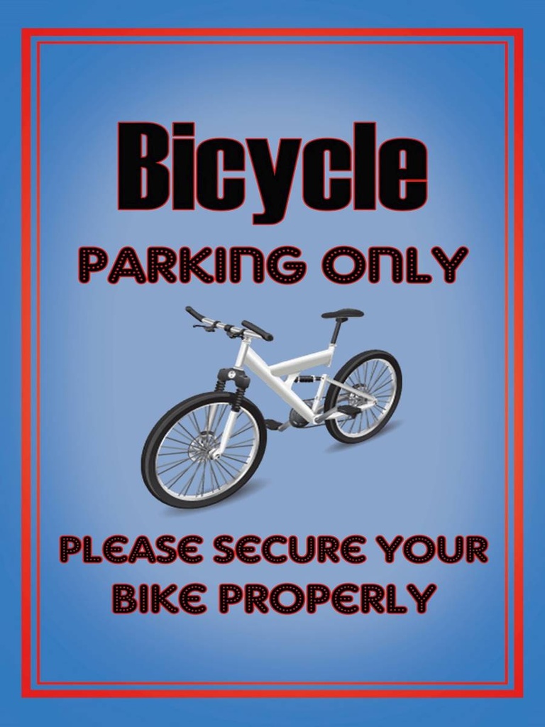 Holzschild 40x30 cm Parken Fahrrad Bicycle parking only