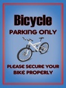 Holzschild 40x30 cm Parken Fahrrad Bicycle parking only