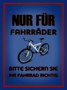Holzschild 40x30 cm Parken nur für Fahrräder sicher sie ihr