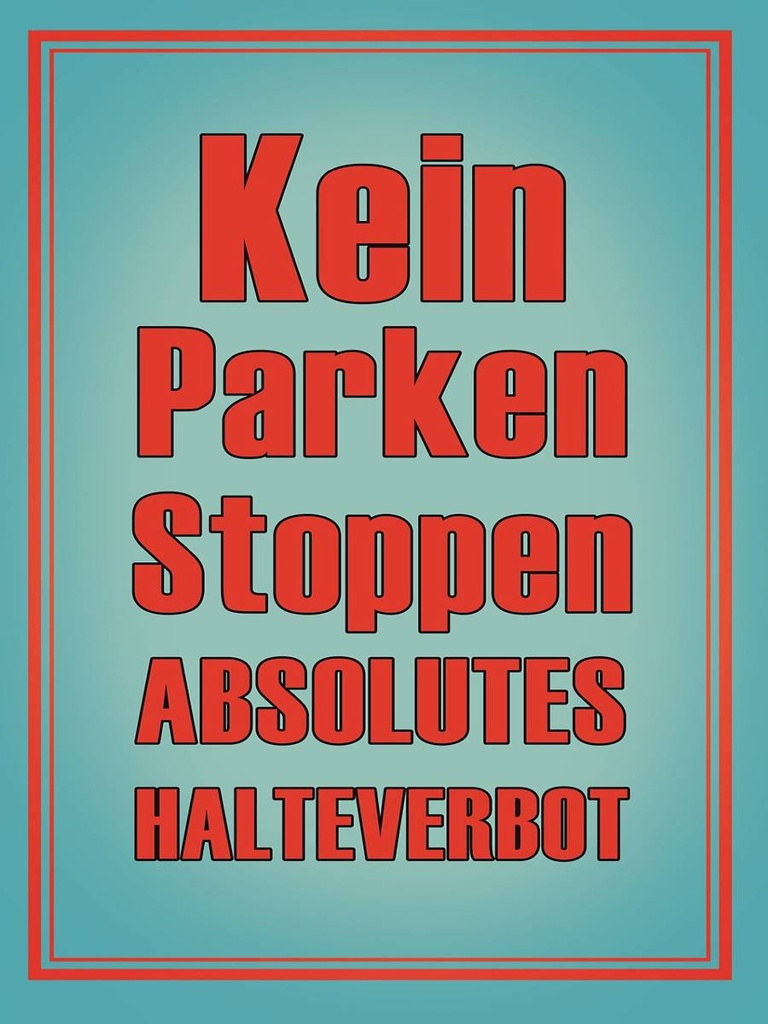 [LA-1791526-H] Holzschild 40x30 cm kein Parken Stoppen Halteverbot