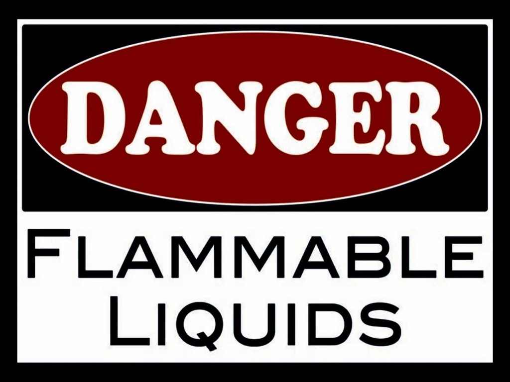 Holzschild 30x40 cm Danger flammable liquids