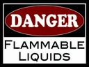 Holzschild 30x40 cm Danger flammable liquids