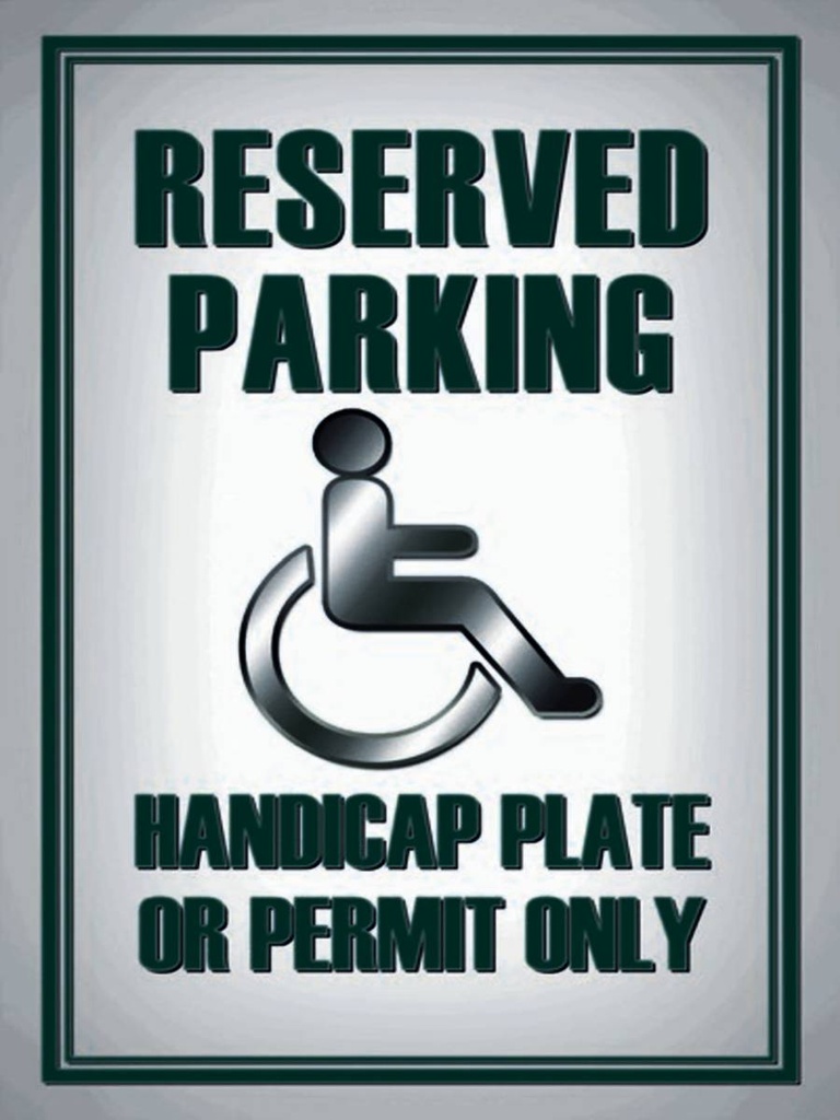 Holzschild 40x30 cm Parken Parking handicap plate or