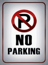 Holzschild 40x30 cm Parkplatz No Parking