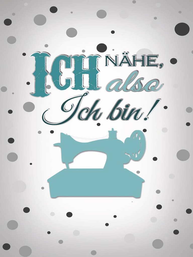 Holzschild 40x30 cm ich nähe also ich bin