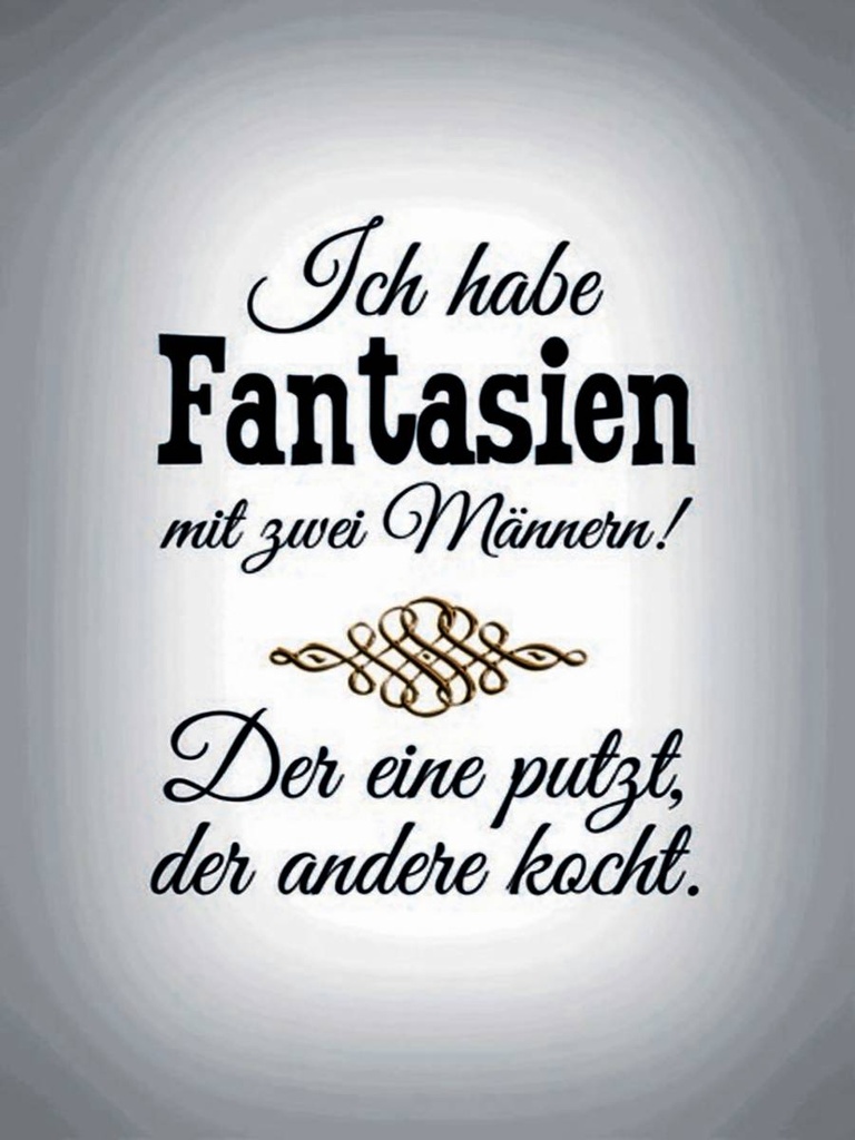 Holzschild 40x30 cm Fantasien zwei Männer 1 putzt