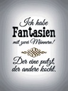 Holzschild 40x30 cm Fantasien zwei Männer 1 putzt