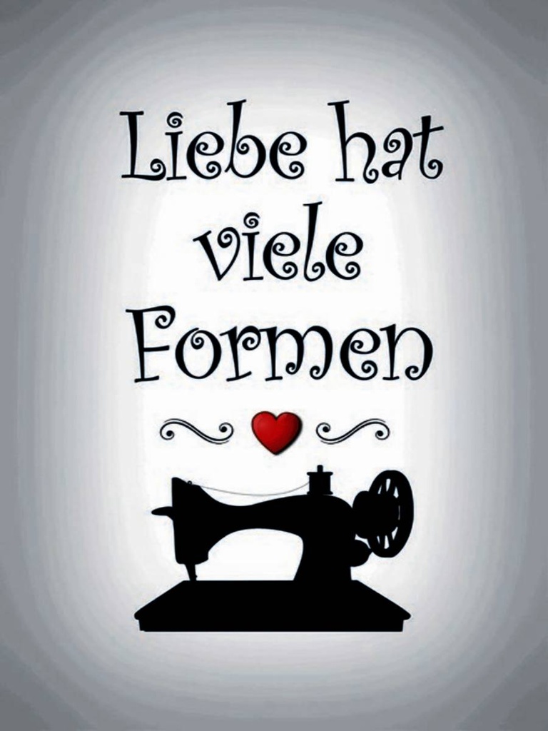 [LA-1791548-H] Holzschild 40x30 cm Nähen Liebe hat viele Formen