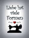 Holzschild 40x30 cm Nähen Liebe hat viele Formen