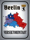 Holzschild 40x30 cm Berlin Viersektorenstadt