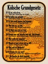 Holzschild 40x30 cm Kölsche Grundgesetz Et es wie et