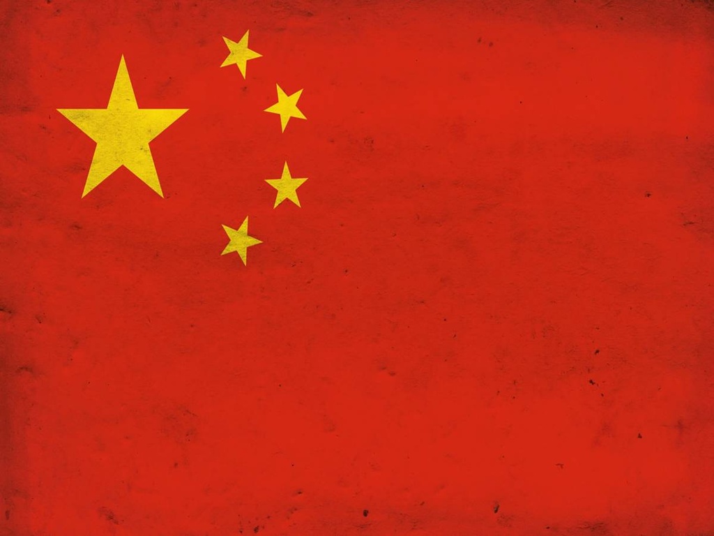 Holzschild 30x40 cm Flagge China Fahne