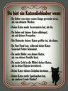 Holzschild 40x30 cm du bist Katzenliebhaber wenn