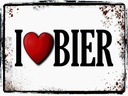 Holzschild 30x40 cm Alkohol i love Bier