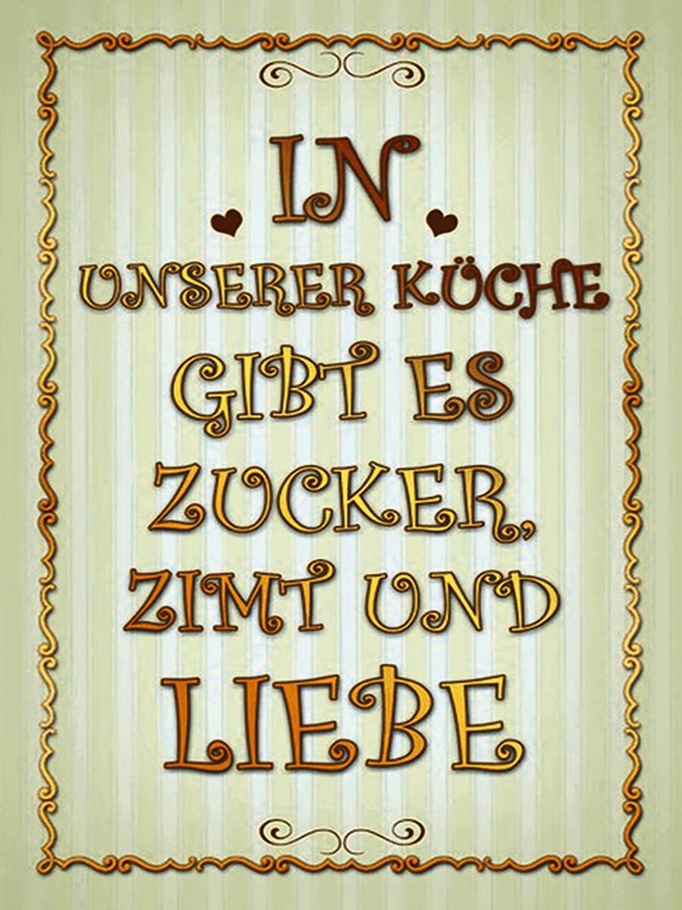 Holzschild 40x30 cm in unserer Küche gibt es Zucker