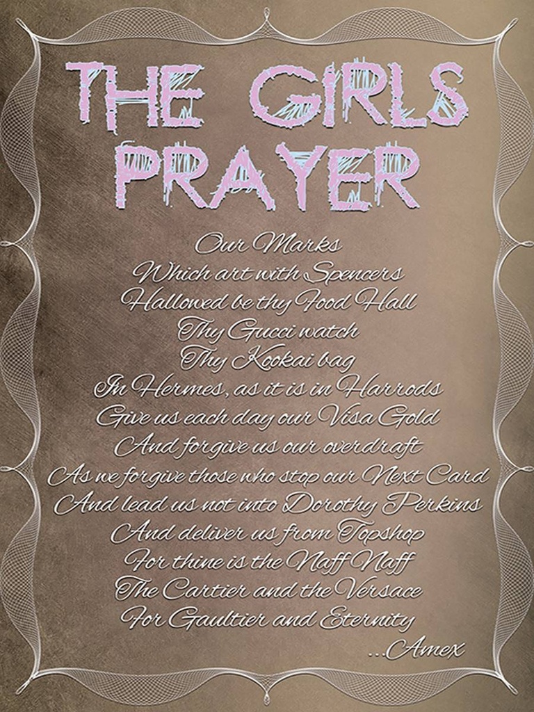 Holzschild 40x30 cm the girls Prayer our Marks which