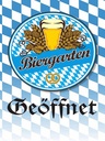 Holzschild 40x30 cm Biergarten Bier Brezel Bayern