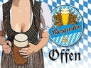 Holzschild 30x40 cm Biergarten offen Bier Bayern