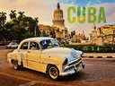 Holzschild 30x40 cm Cuba Auto weißer Oldtimer