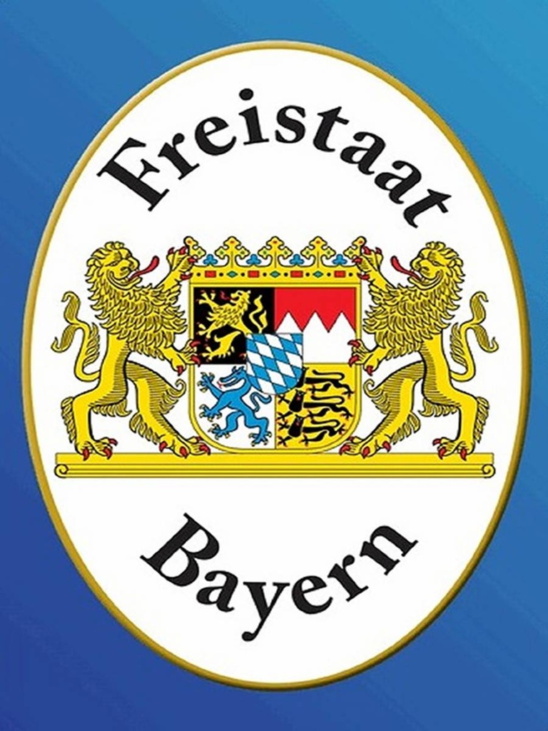 Holzschild 40x30 cm Freistaat Bayern Wappen