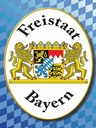 Holzschild 40x30 cm Freistaat Bayern Wappen