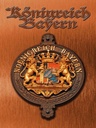 Holzschild 40x30 cm Königreich Bayern Wappen