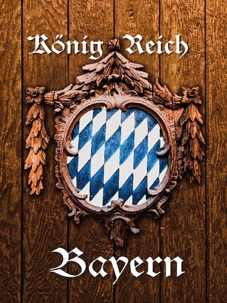 Holzschild 40x30 cm Königreich Bayern Holzoptik