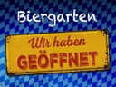 Holzschild 30x40 cm Bayern Biergarten wir haben geöffnet