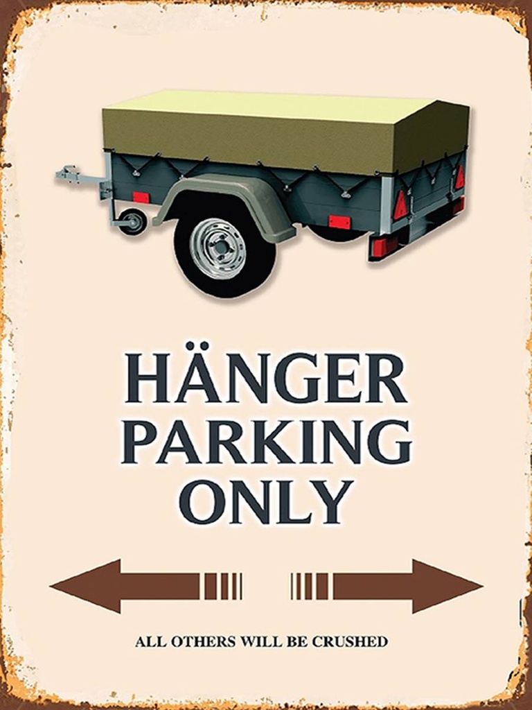 Holzschild 40x30 cm Hänger parking only all others