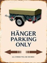Holzschild 40x30 cm Hänger parking only all others