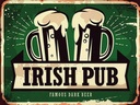 Holzschild 30x40 cm Irish Pub famous dark beer Bier