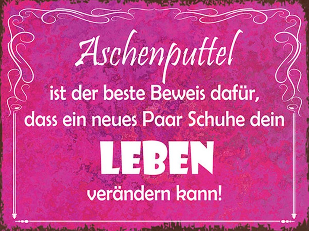Holzschild 30x40 cm Aschenputtel Schuhe ändern Leben