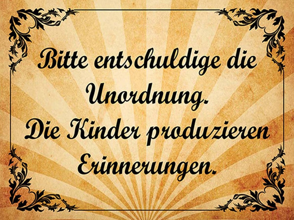 Holzschild 30x40 cm Bitte entschuldige die Unordnung