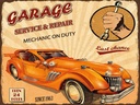 Holzschild 30x40 cm Garage Service mechanic on duty