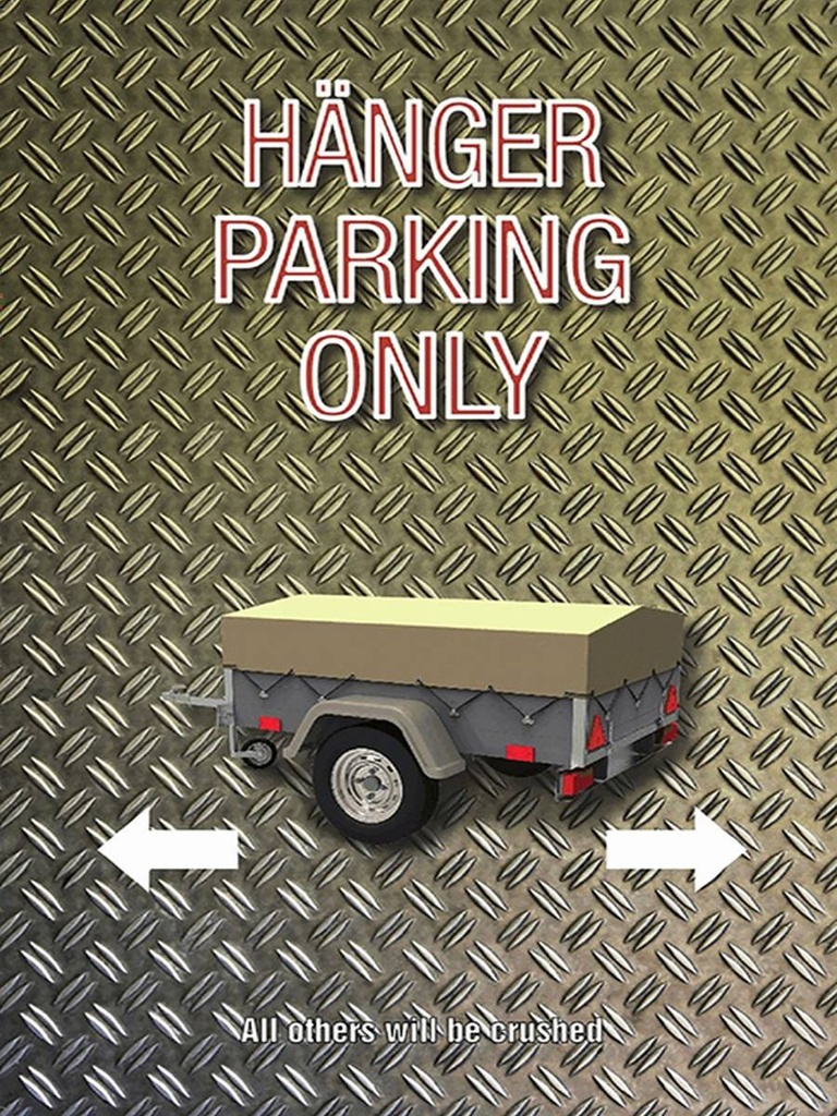 Holzschild 40x30 cm Hänger parking only